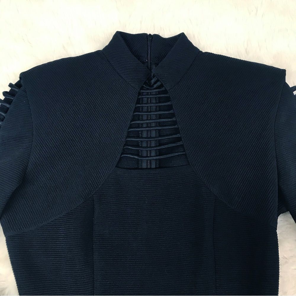 Vtg. 80s Joseph Ribkoff Dark Navy Form Fitting, Elegant, Artsy & Sexy🌹💕 - Picture 4 of 14